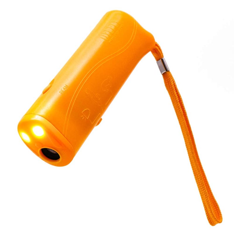 OYEFLY Handheld Dog Trainer, 3 in 1 with LED Flashlight,Bark Stopper Dog Trainer Devices Training Tool/Stop Barking(Yellow) - Image 1
